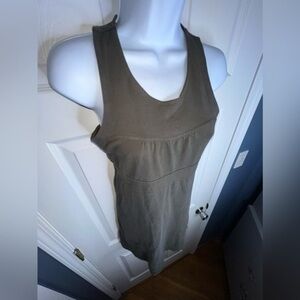 Athleta Petites X Small Gray Organic Cotton Racerback Mini Tank Dress XSP